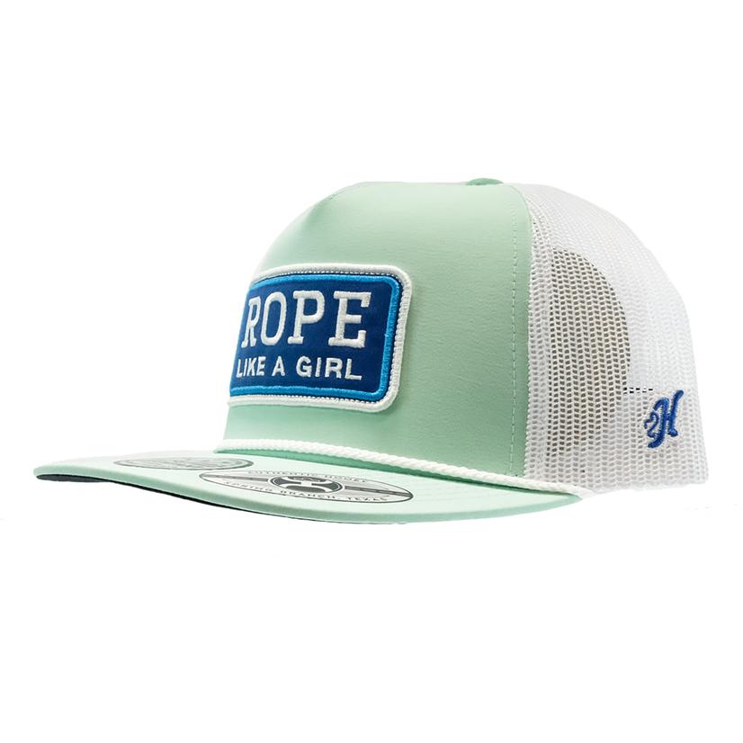 Hooey Mint White Rope Like A Girl High Profile Hybrid Bill Cap