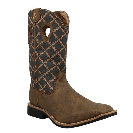 Twisted X Top Hand Mocha Slate Boy's Boots