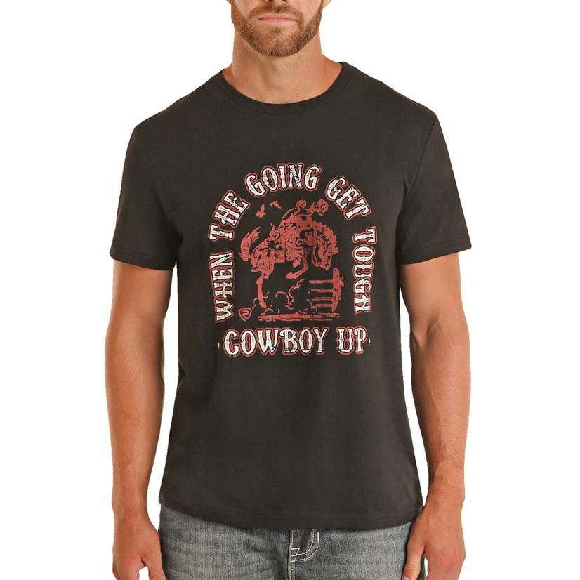 Rock & Roll Cowboy Black Short Sleeve Men's Graphic Tee