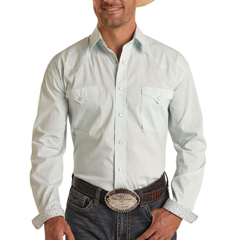  Panhandle Slim Turquoise Snap Long Sleeve Men's Shirt