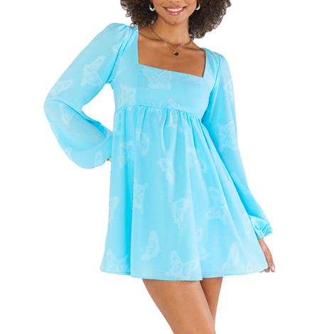 Show Me Your Mumu Women's Blue Marianna Mini Dress 