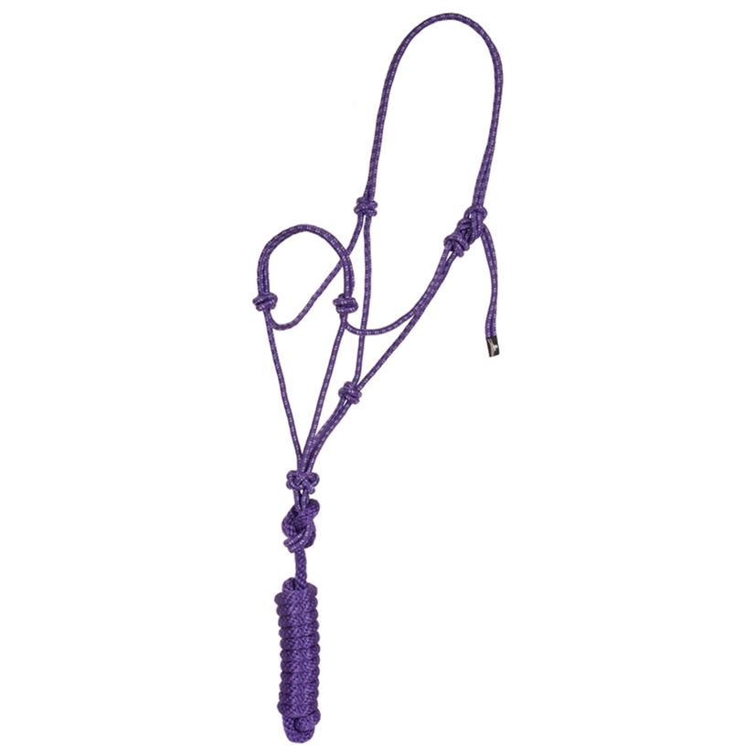 Mustang Economy Mountain Rope Halter with Lead PURPLE