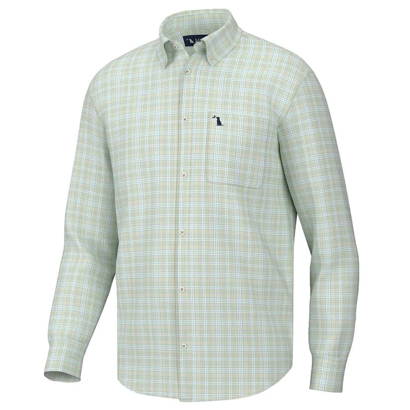  Local Boy Outfitters Men's Teal Moss Yellow Bailey Long Sleeve Shirt