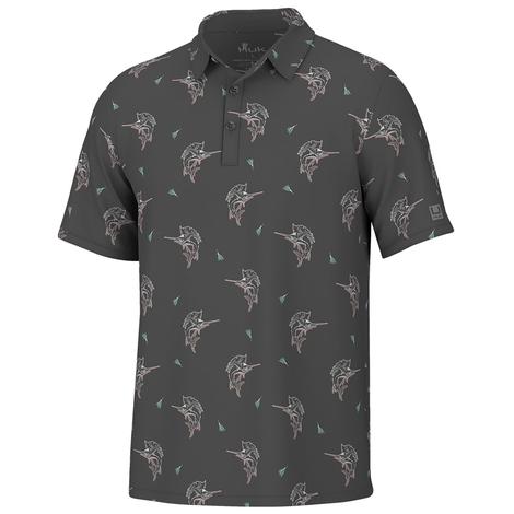 Huk Pursuit Fin Lure Volcanic Ash Men's Short Sleeve Shirt
