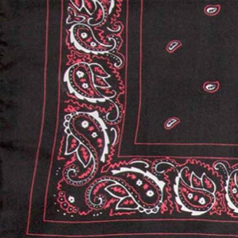 Wyoming Traders Black Bandana Wild Rag