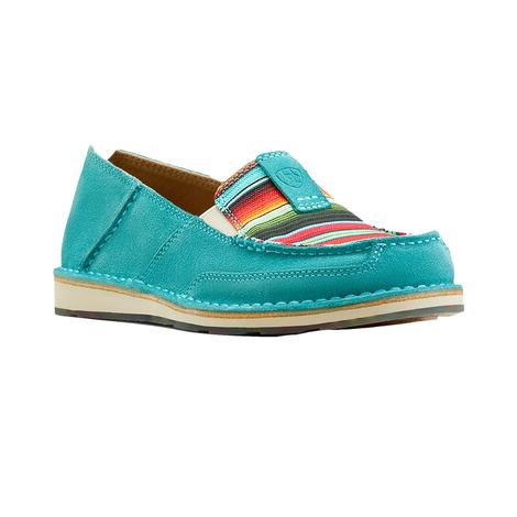 Ariat Teal Suede and Serape Print Women's Cruiser Shoe