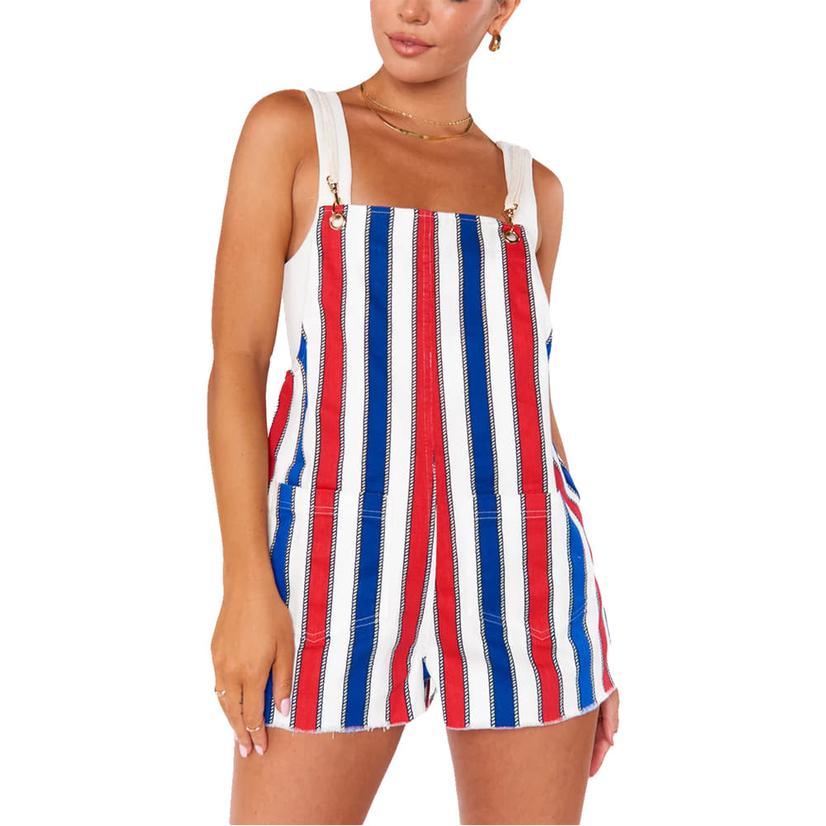  Show Me Your Mumu Trude Yacht Club Stripe Women's Romper
