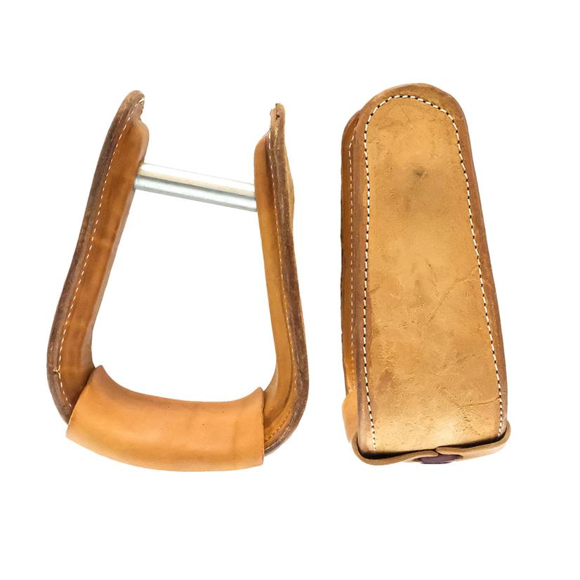 STT Saddle Shop Custom Roughout Roper Stirrups NATURAL