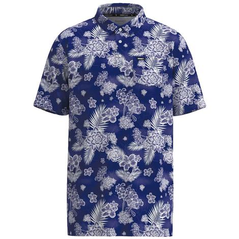 Hooey Boy's Blue Floral Hot Shot Polo Shirt
