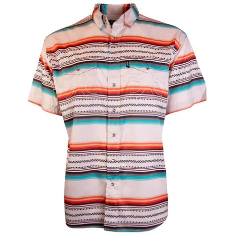 Hooey Boy's Cream Serape Short Sleeve SS Sol Shirt