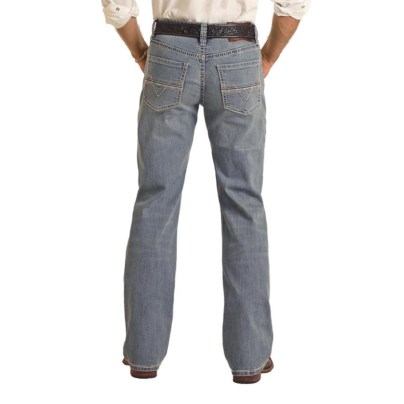  Rock & Roll Two Toned Double Barrel Light Wash Straight Men's Jean