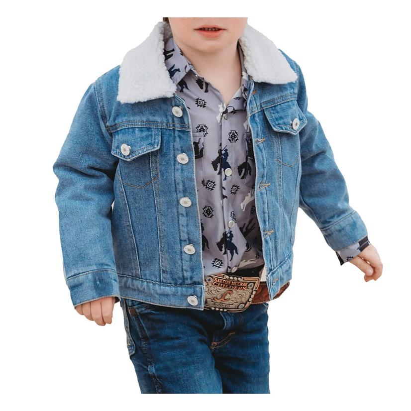  Shea Baby Toddler Boy's Denim Wool Jacket