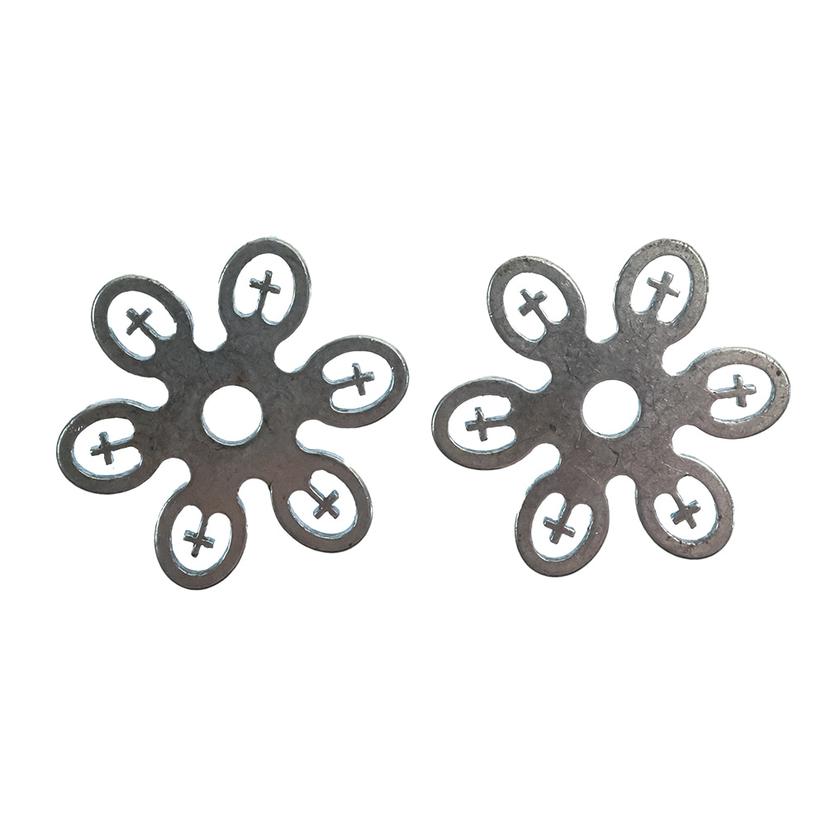  Dutton Bits Silver 6 Point Cross Spur Rowels Paired 1 1/4 