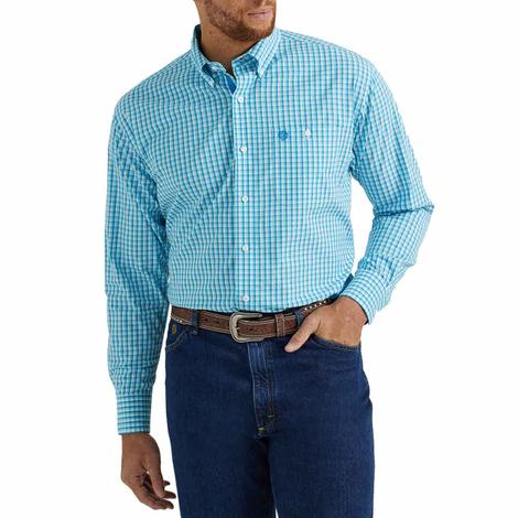 Wrangler George Strait Collection White One Pocket Long Sleeve Men's Shirt