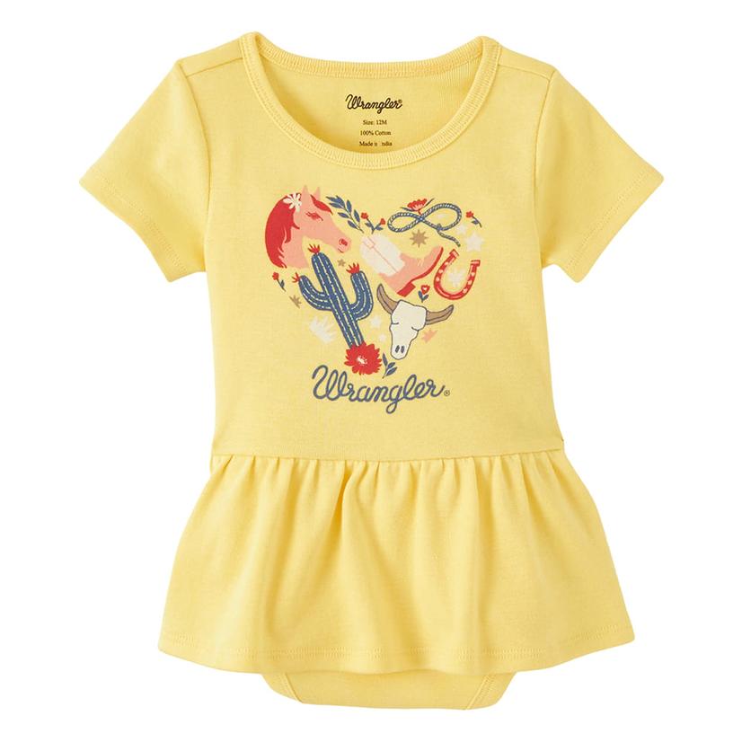  Wrangler Yellow Baby Girl Bodysuit