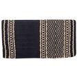 Mustang New Zealand Wool Saddle Blanket BLACK/CREAM
