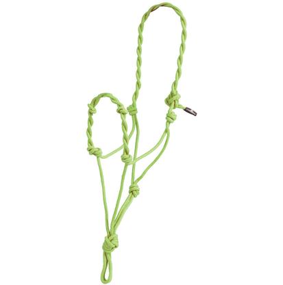 Mustang Twisted Rope Halter LIME_GREEN