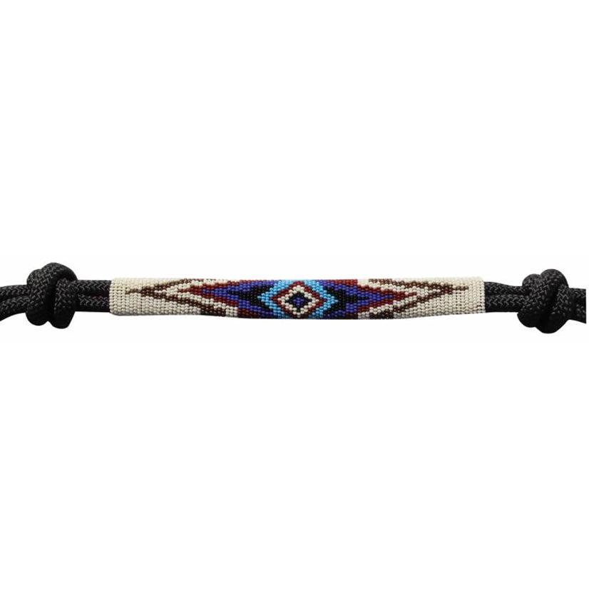 Professional's Choice Beaded Rope Halter BLACK/TURQ