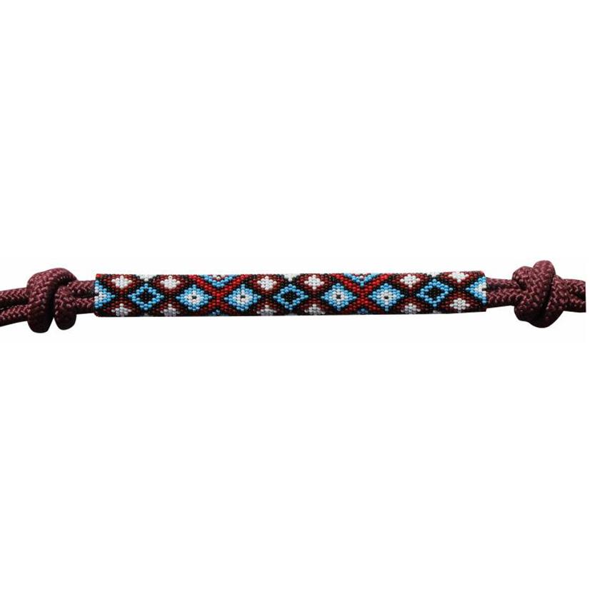 Professional's Choice Beaded Rope Halter BURGUNDY