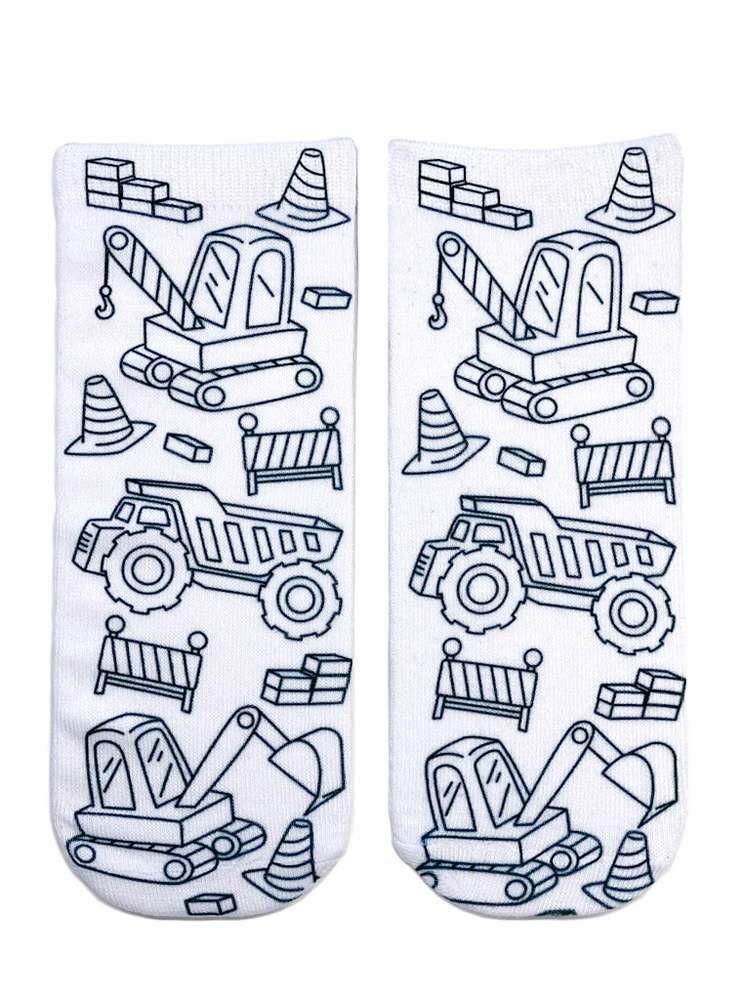 BLACK AND WHITE COLORING SOCK